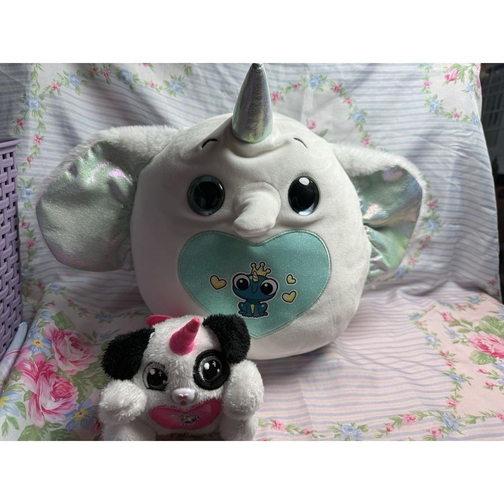 Zuru Rainbocorns Puppycorn‎ Dalmatian & Eggzania Elephant Plush Lot
